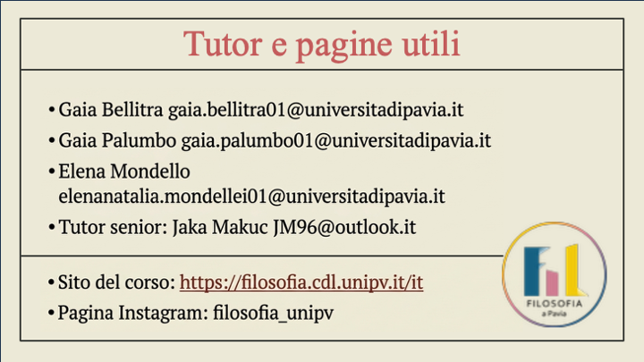 Tutor e pagine utili